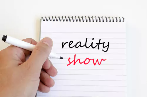 reality show on a notebook